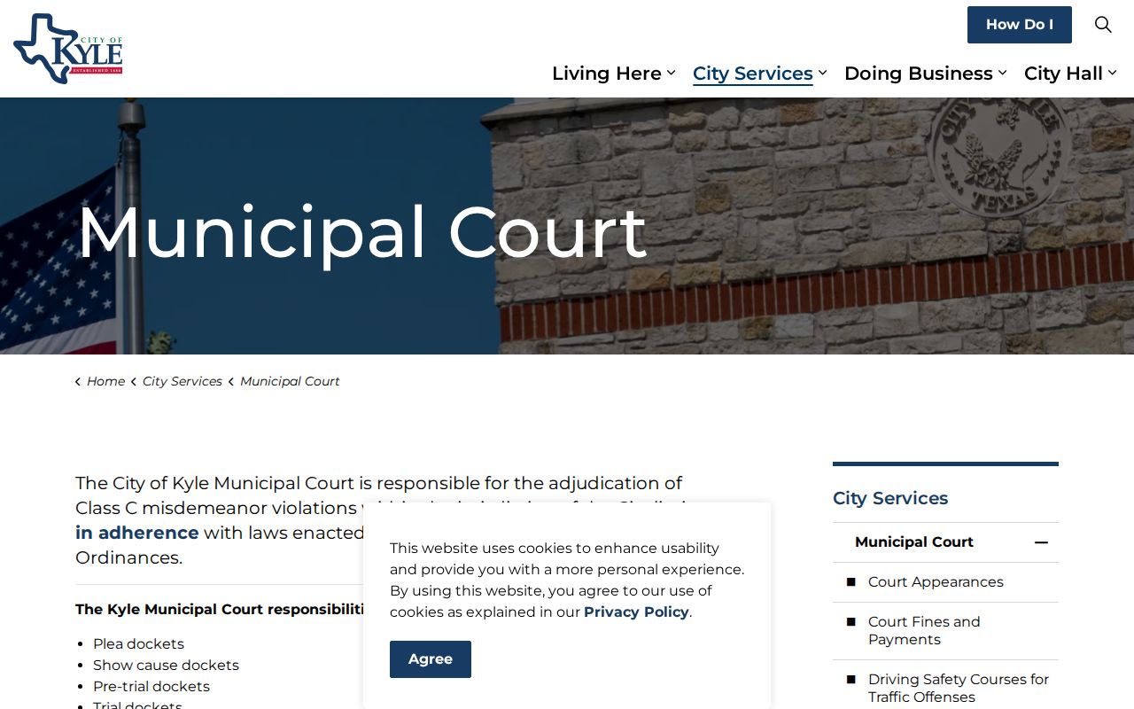 Kyle Municipal Court warrant and appearance information